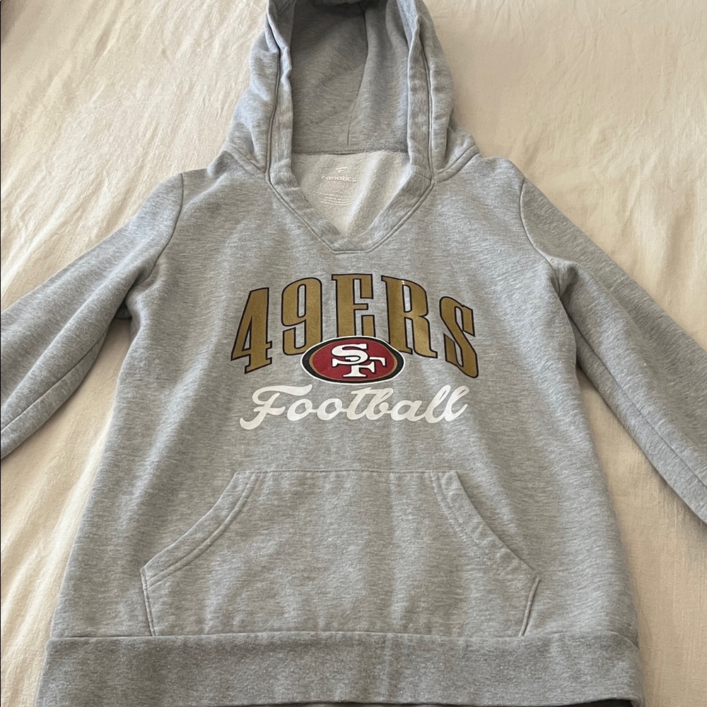 49ers Football Gray Hoodie